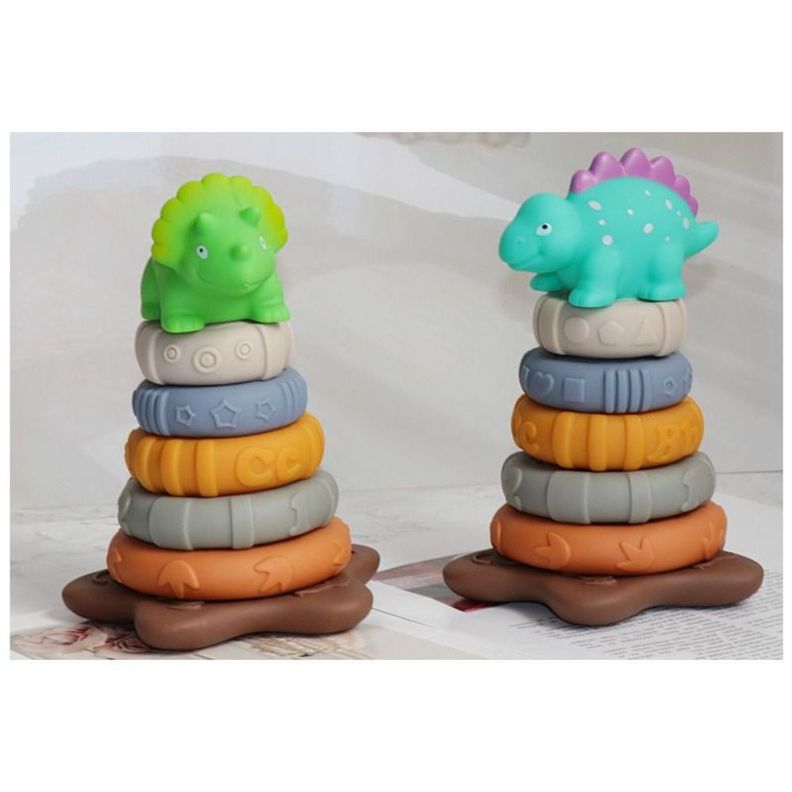 Torre Dinosaurio Juguete Didáctico Apilable 7pcs-5