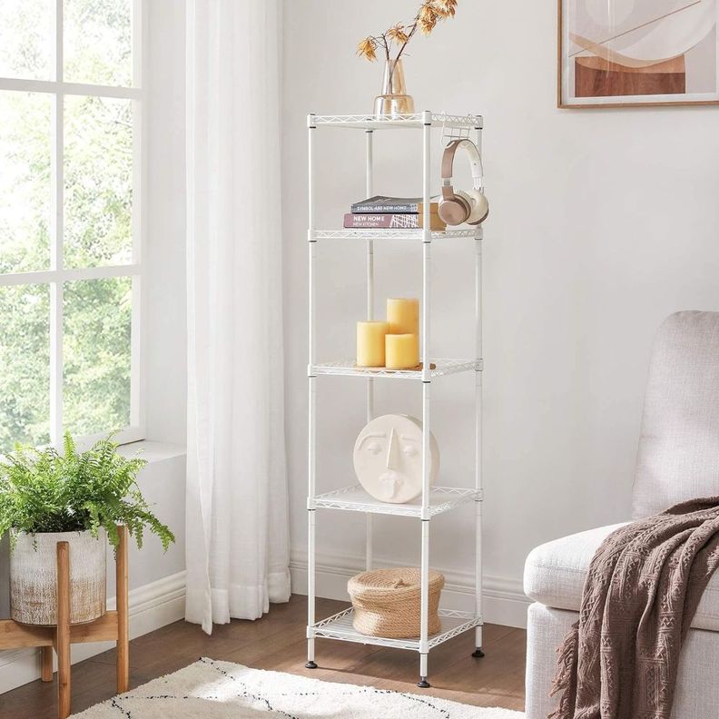 Estanteria Organizador Blanco Ajustable 5 Niveles Dunker-1