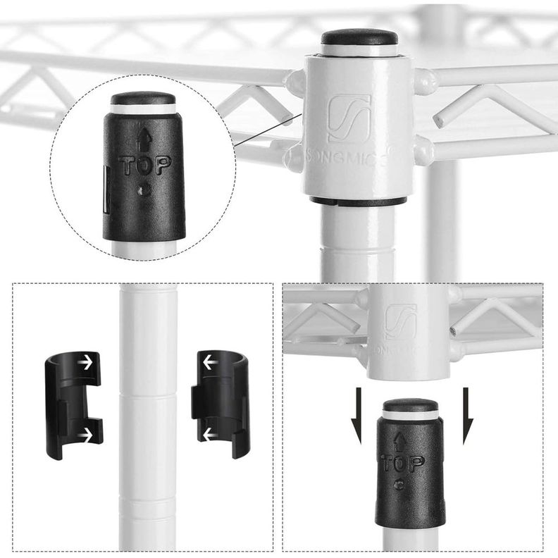 Estanteria Organizador Blanco Ajustable 5 Niveles Dunker-5