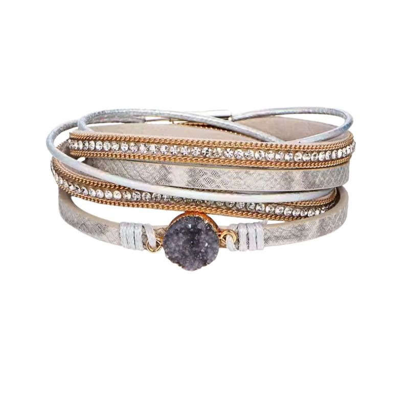 Pulsera Brazalete Eco Cuero Wrap Boho Marti-0