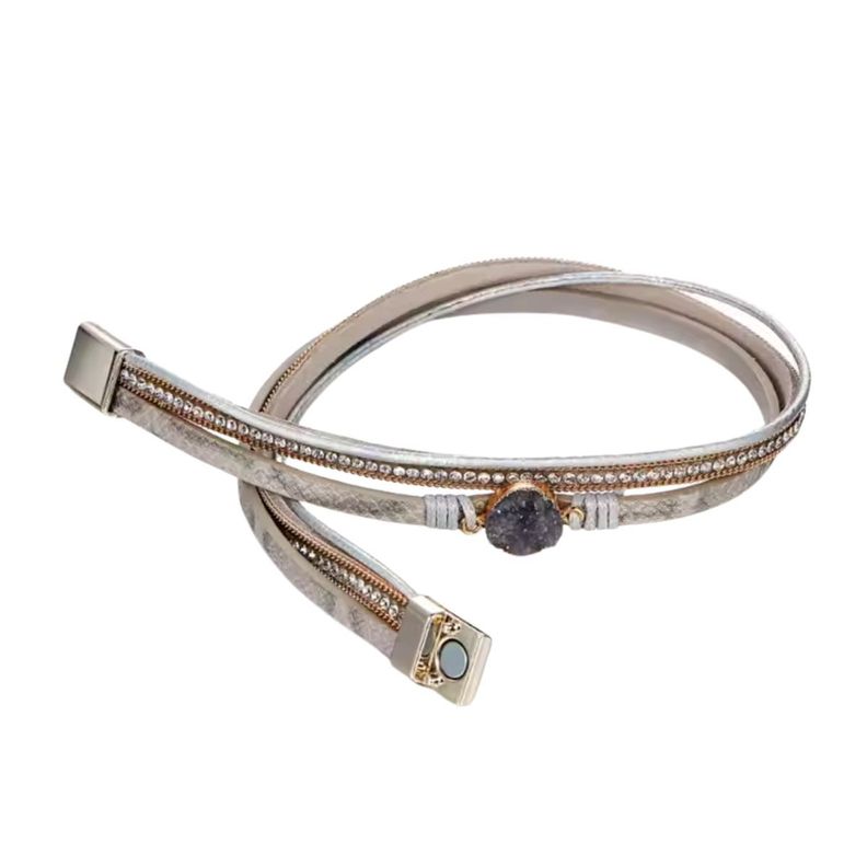 Pulsera Brazalete Eco Cuero Wrap Boho Marti-1