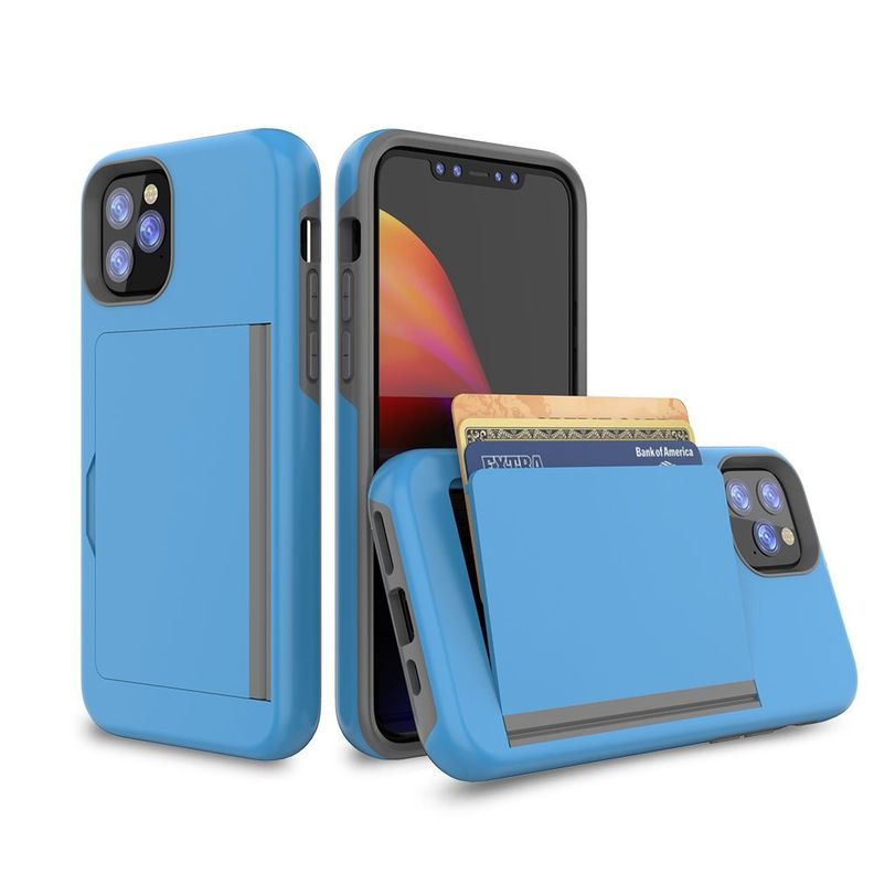 Carcasa Tarjetero Azul + Lámina Compatible Samsung S20 Plus-1