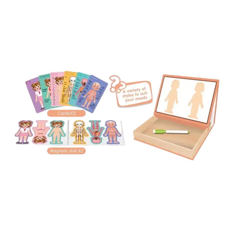 Caja de Aprendizaje Cuerpo Humano Magnética con Pizarra-0