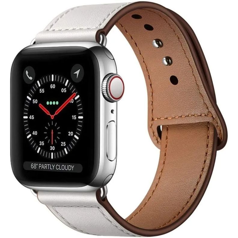 Correa Compatible c/ Apple Watch Cuero 42/44mm Gris-0