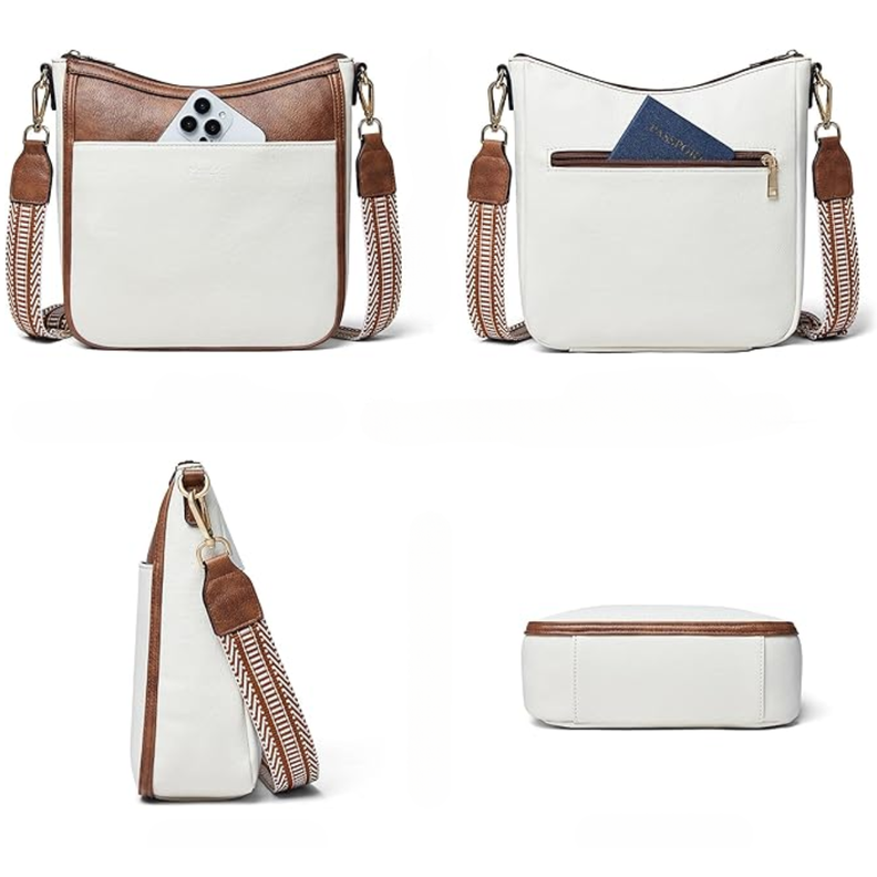 Cartera Crossbody Boho Eco Cuero Pomar Blanco-1