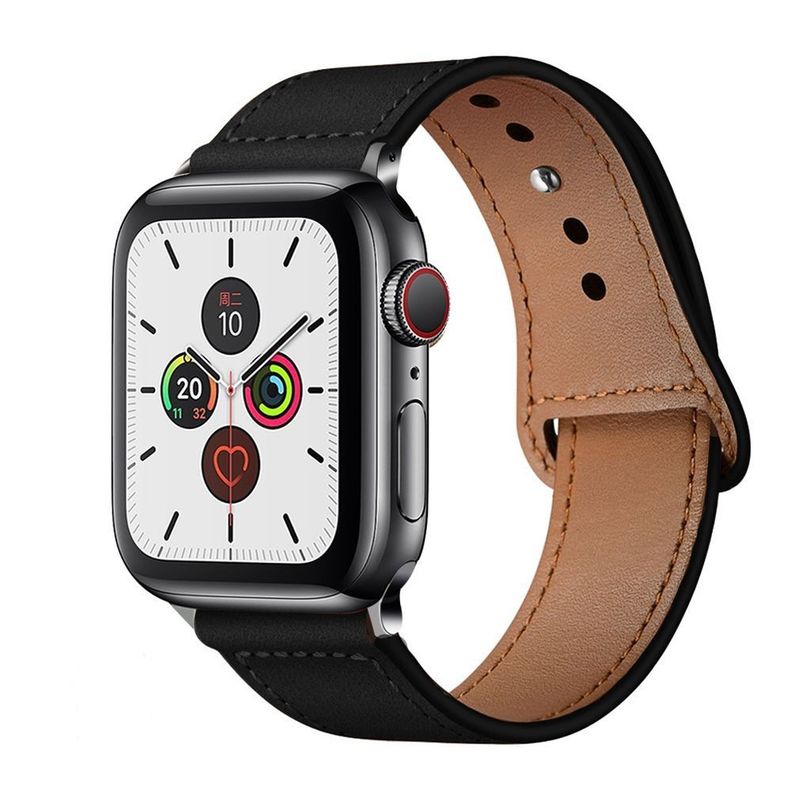 Correa Compatible c/ Apple Watch Cuero 42/44mm Negro-0