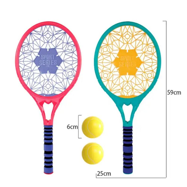 Set de 2 raquetas de Tenis con 2 Pelotas Incluidas-2