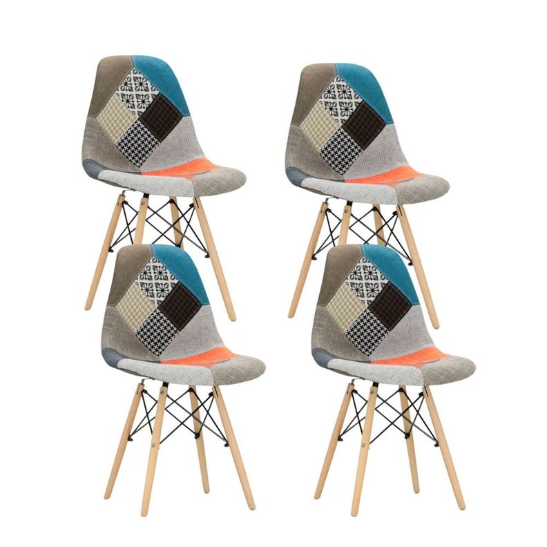 Pack de 4 Sillas Eames Patchwork Tradicional Spacezat