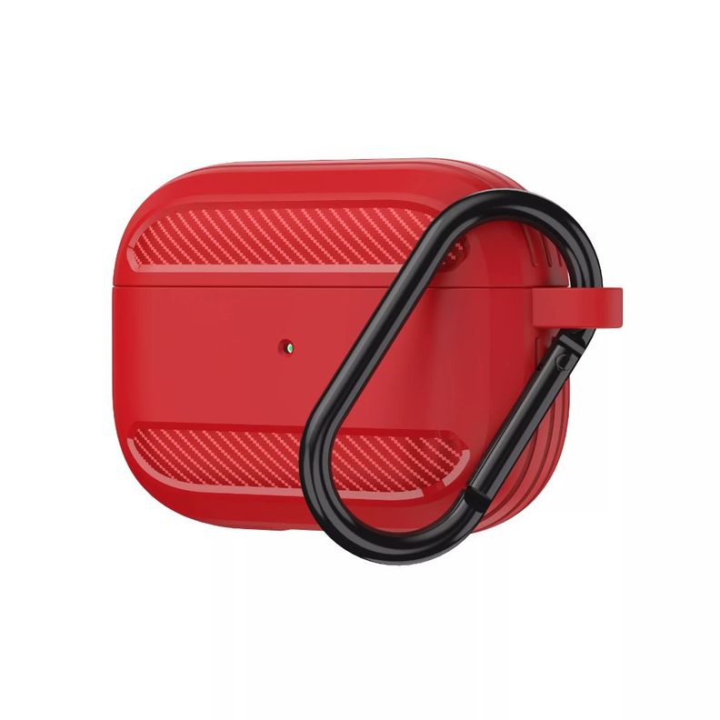 Protector Silicona Rigido compatible con Airpods Pro Rojo-0