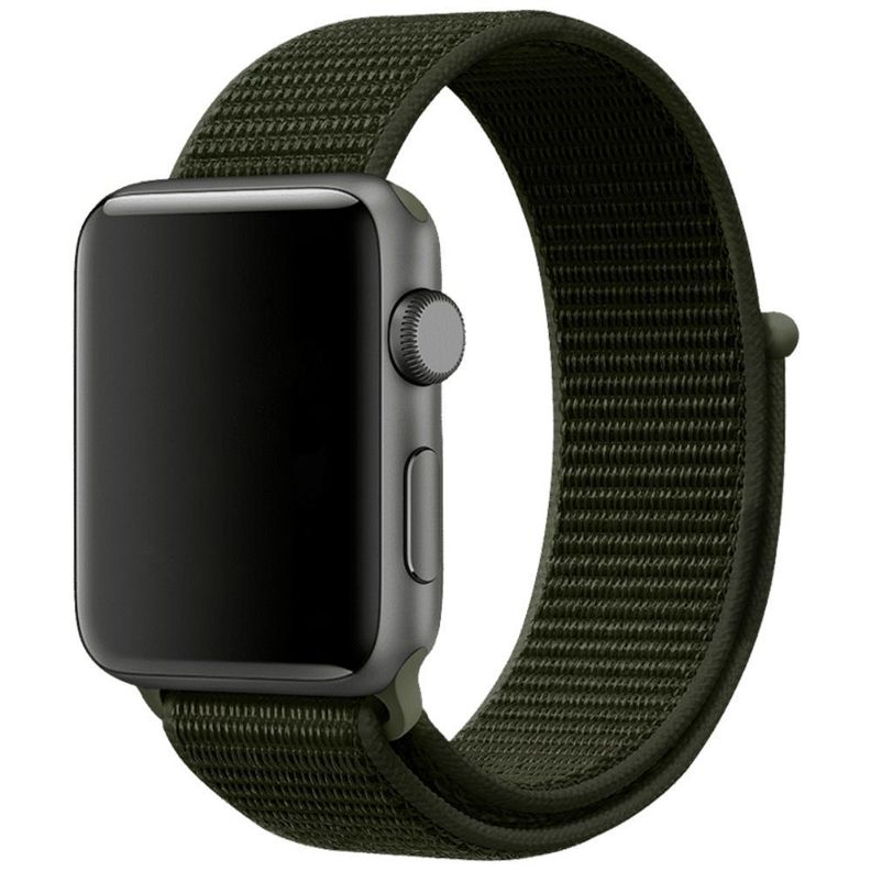 Correa Compatible c/ Apple Watch Nylon Velcro 38/40mm Verde-5