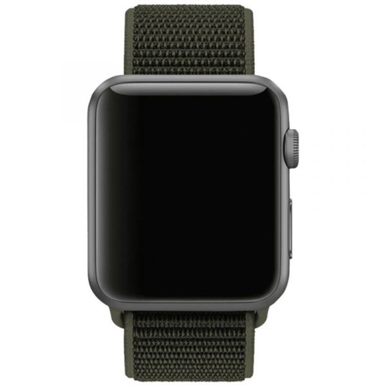 Correa Compatible c/ Apple Watch Nylon Velcro 38/40mm Verde-1