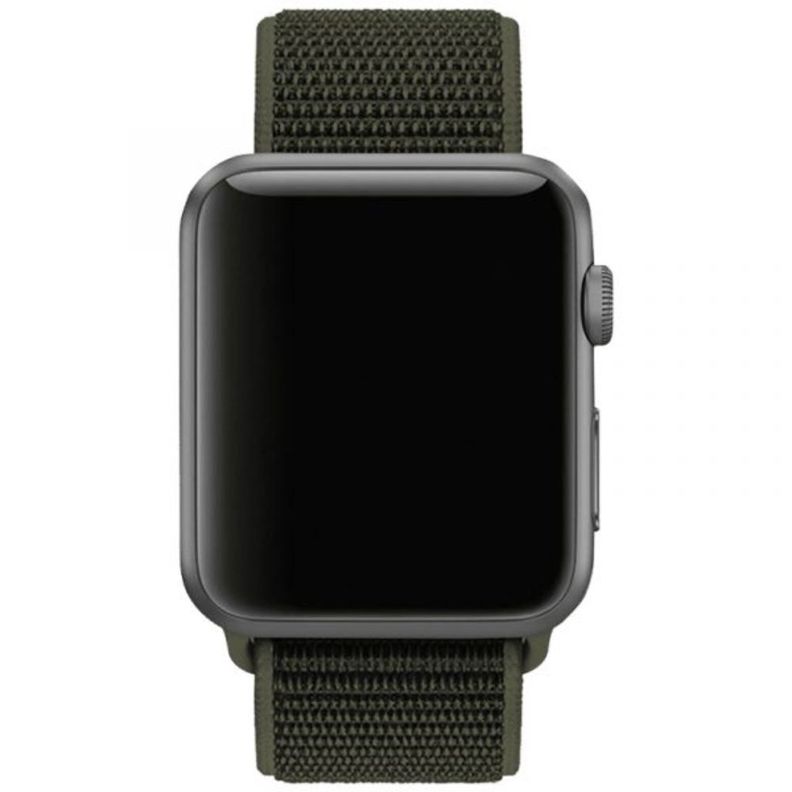 Correa Compatible c/ Apple Watch Nylon Velcro 38/40mm Verde-7
