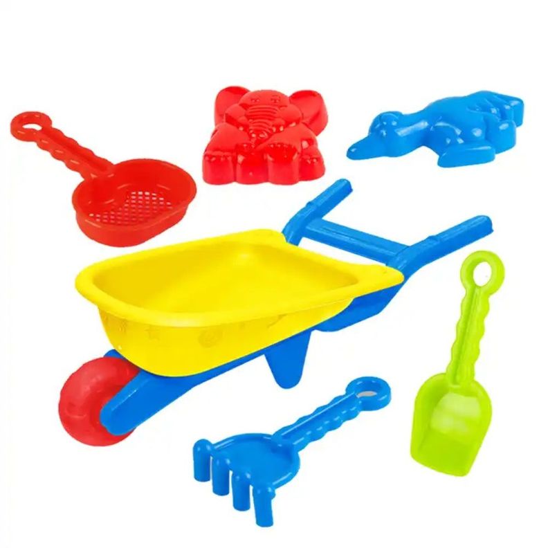 Carretilla con Moldes y Palas para Playa Juguetes de Verano-0