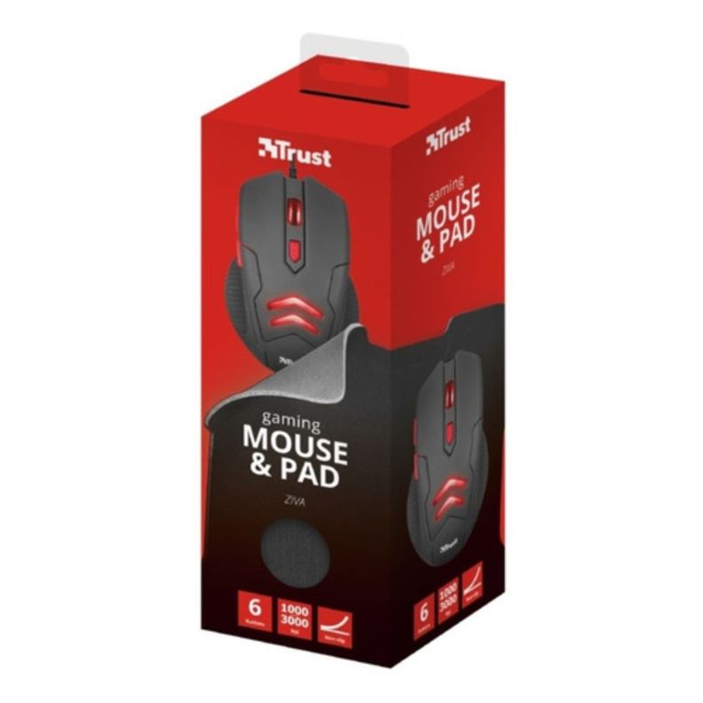 Pack Gaming Mouse + Mousepad Ziva Trust-4