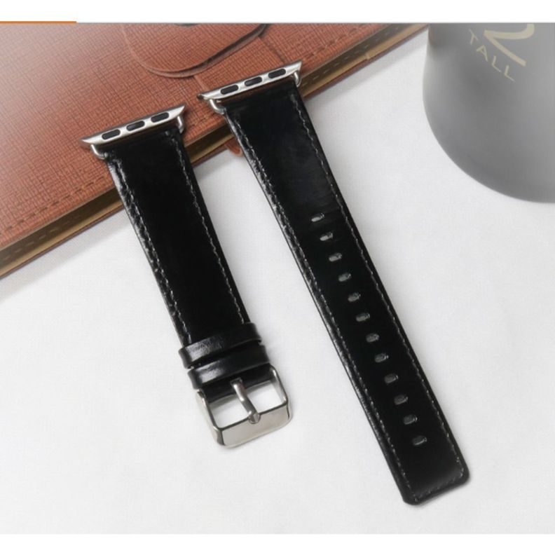 Correa Compatible c/ Apple Watch 100% Cuero Negro 42/44mm-1