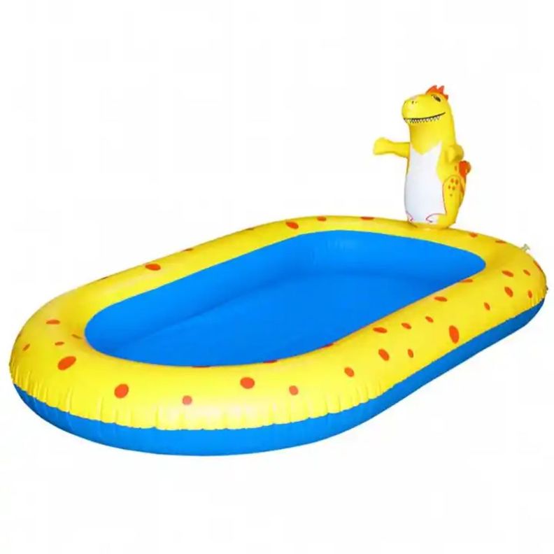 Piscina Inflable con Dinosaurio Rociador de Agua 170x163x65-1