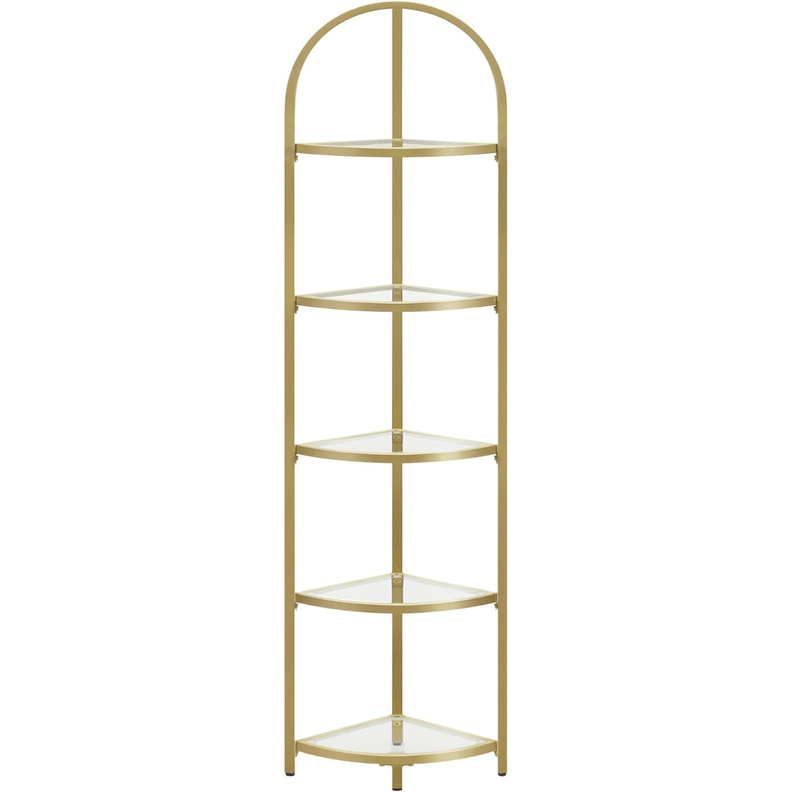 Mueble Estante Esquinero Dorado Odder Dorado [ 710 ]