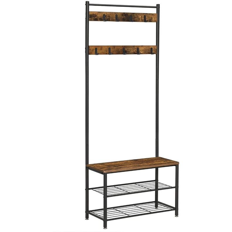 Mueble Recibidor Perchero Daven Estilo Industrial.-0