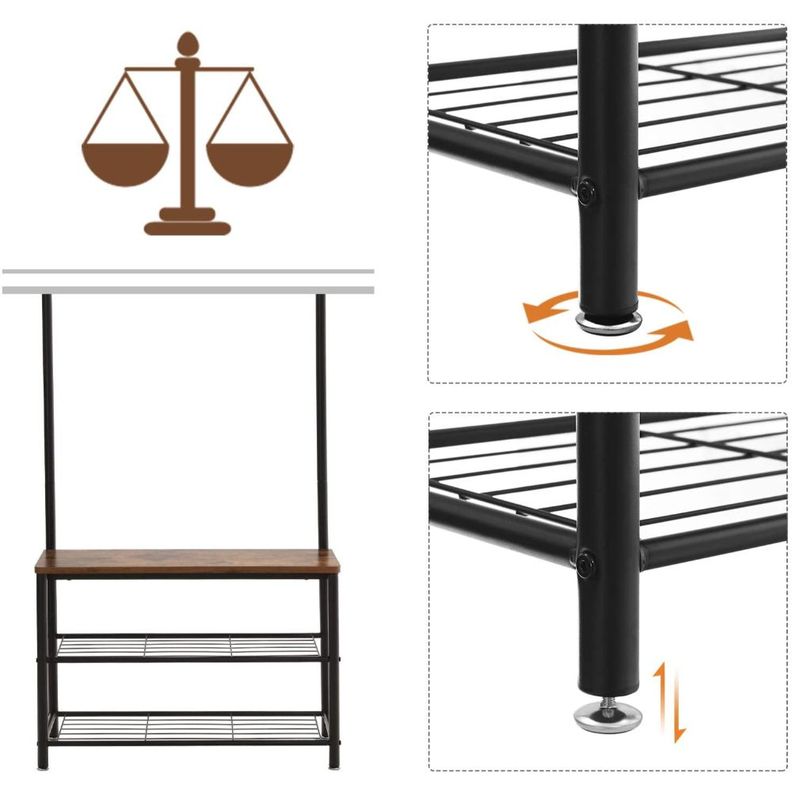 Mueble Recibidor Perchero Daven Estilo Industrial.-4