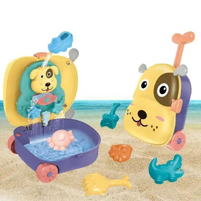 Maleta de Juguetes para Playa con Moldes y Pala Perrito-2