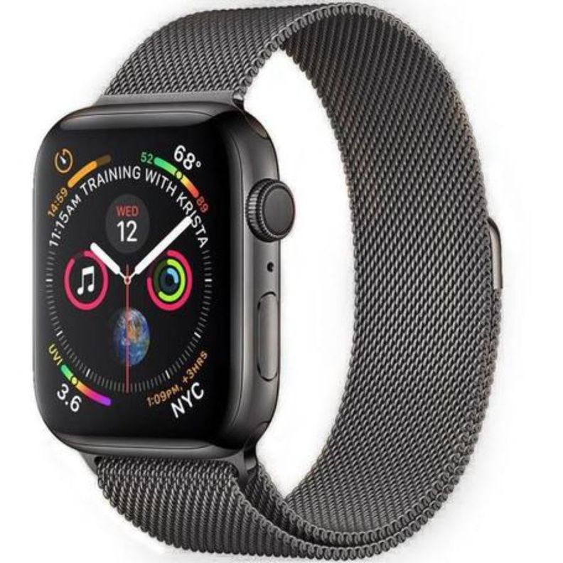 Correa Compatible Apple Watch Magnética Acero 38/40mm Gris-0
