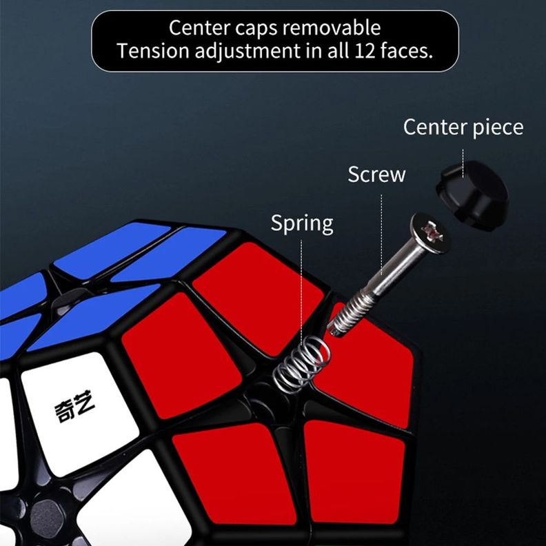 Cubo Rubik Qiyi Megaminx Uso Profesional Lubricado-3