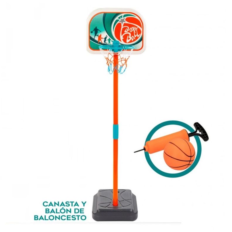 Aro de Basketball Pedestal con Pelota e Inflador-1