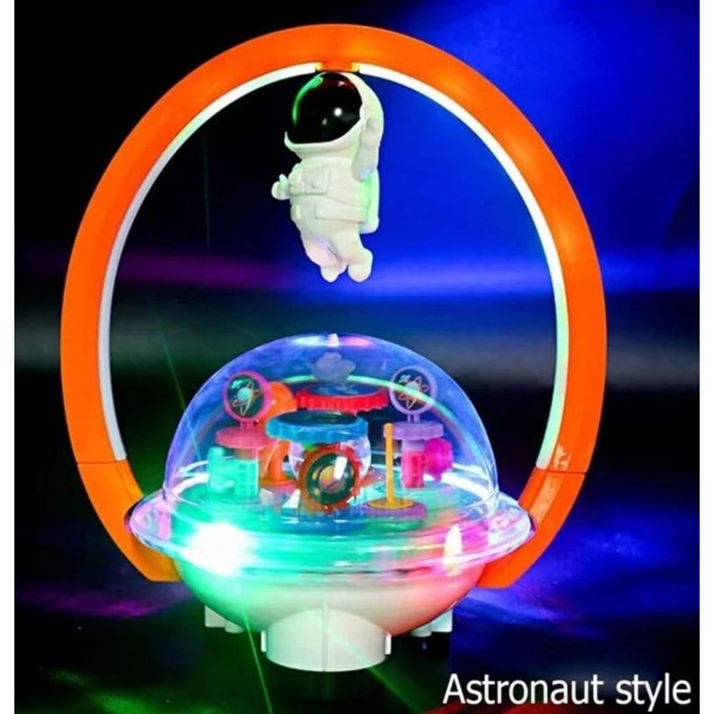 Bola con Luces LED Juguete Astronauta con Engranaje y Sonido-2