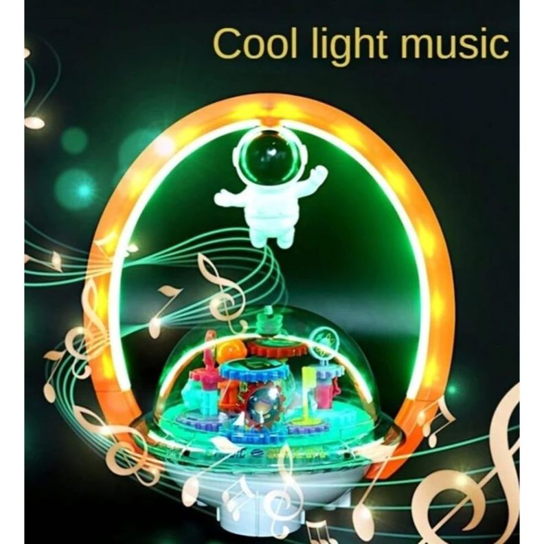 Bola con Luces LED Juguete Astronauta con Engranaje y Sonido-3