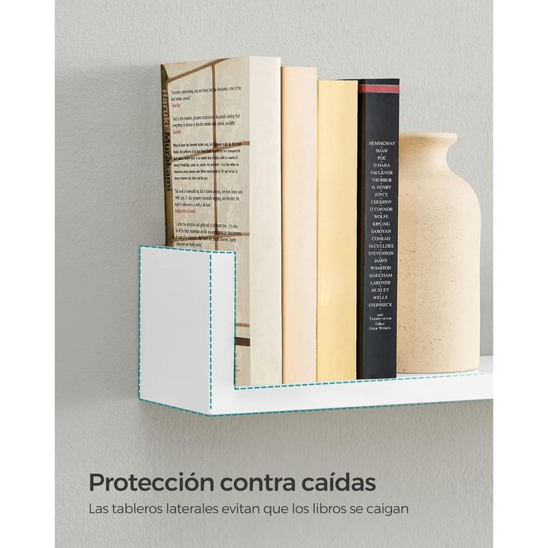 Set 3 Estantes Repisa Pared Corchete Blanco Arendal-5