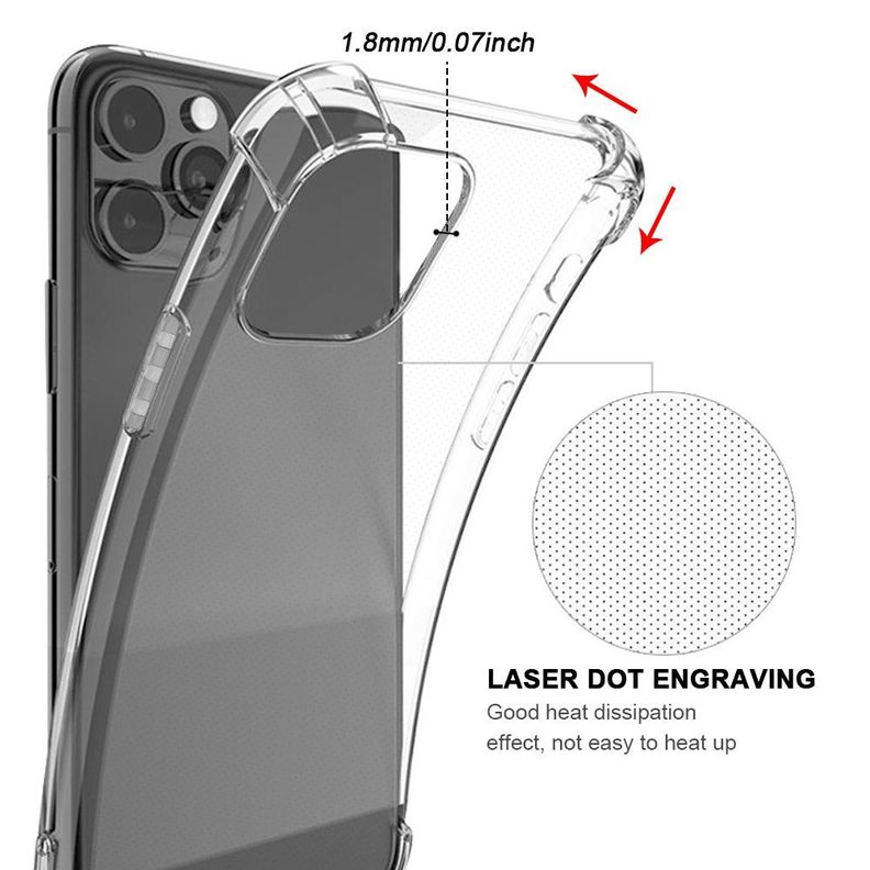 Carcasa Antigolpe Transparente + Lámina Compatible Iphone 13-1