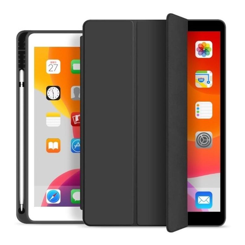 Funda Smart Case Para iPad 11 Pro 2021 M1 Negro + Lámina-0