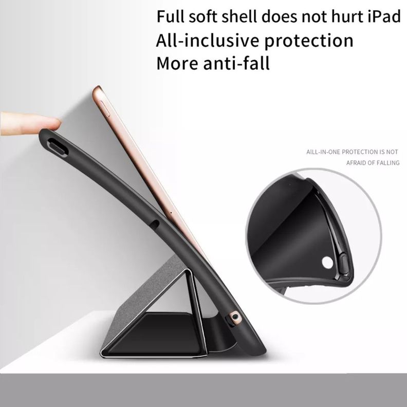 Funda Smart Case Para iPad 11 Pro 2021 M1 Negro + Lámina-4