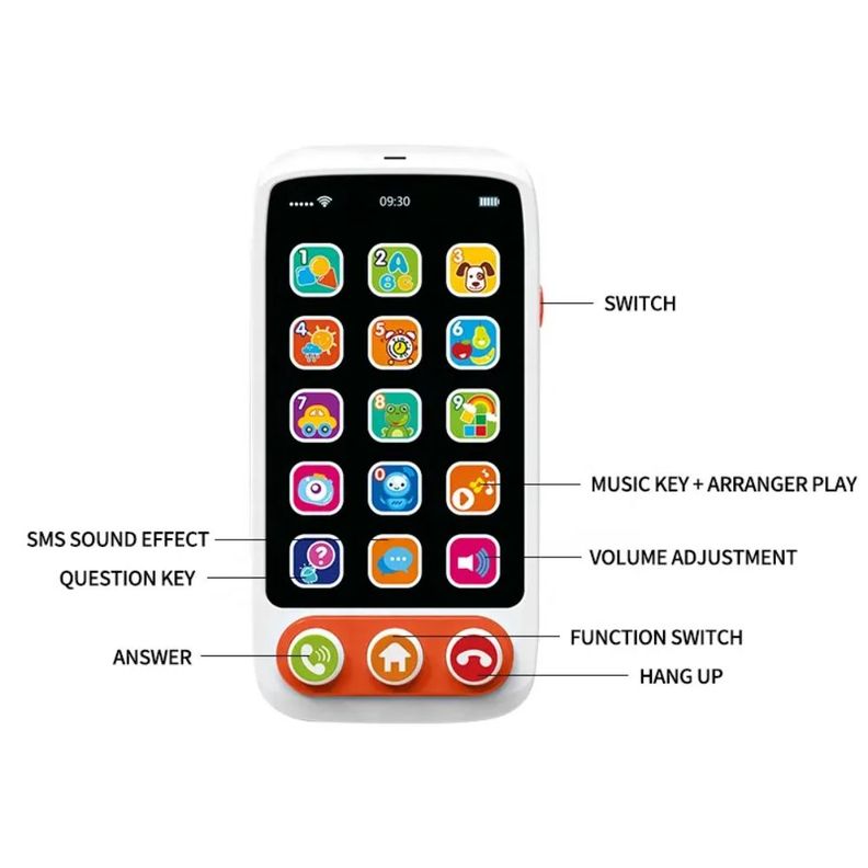 Teléfono Celular de Juguete Musical con Luces y Sonidos-1