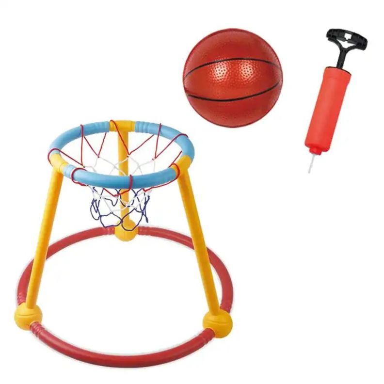 Juego de Basketball Piscina Incluye Arco Inflador y Pelota-0