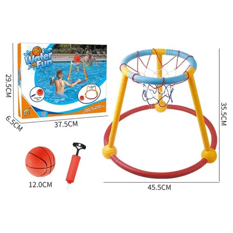 Juego de Basketball Piscina Incluye Arco Inflador y Pelota-3