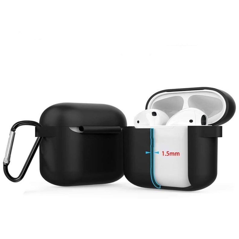 Case Protector Silicona Compatible con Airpods Pro Negro-1