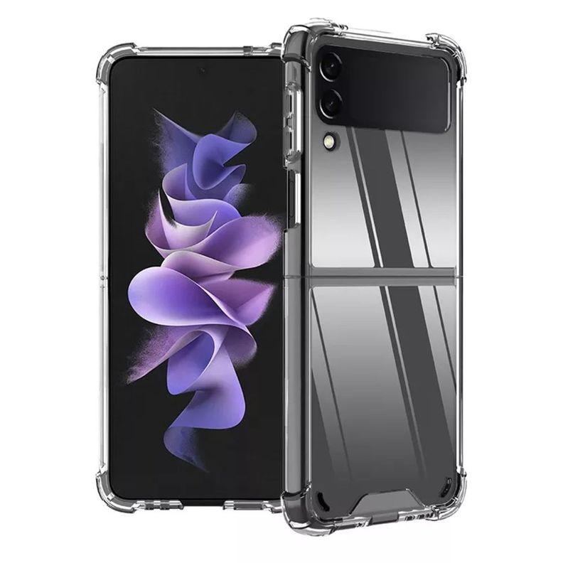 Carcasa Transparente Compatible Samsung Z Flip 3 + Lámina-0