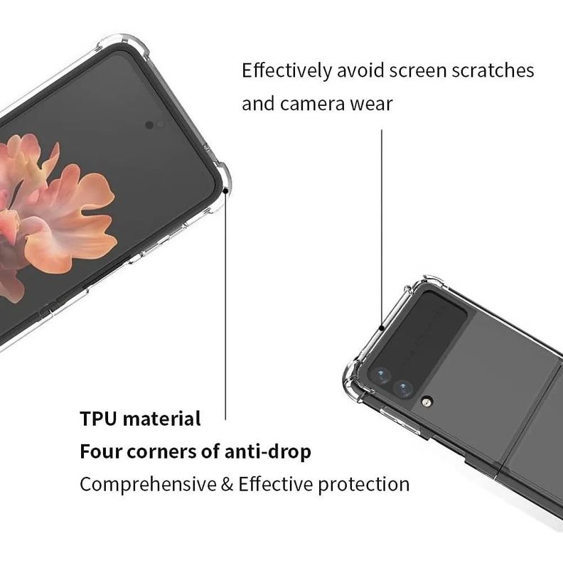 Carcasa Transparente Compatible Samsung Z Flip 3 + Lámina-4