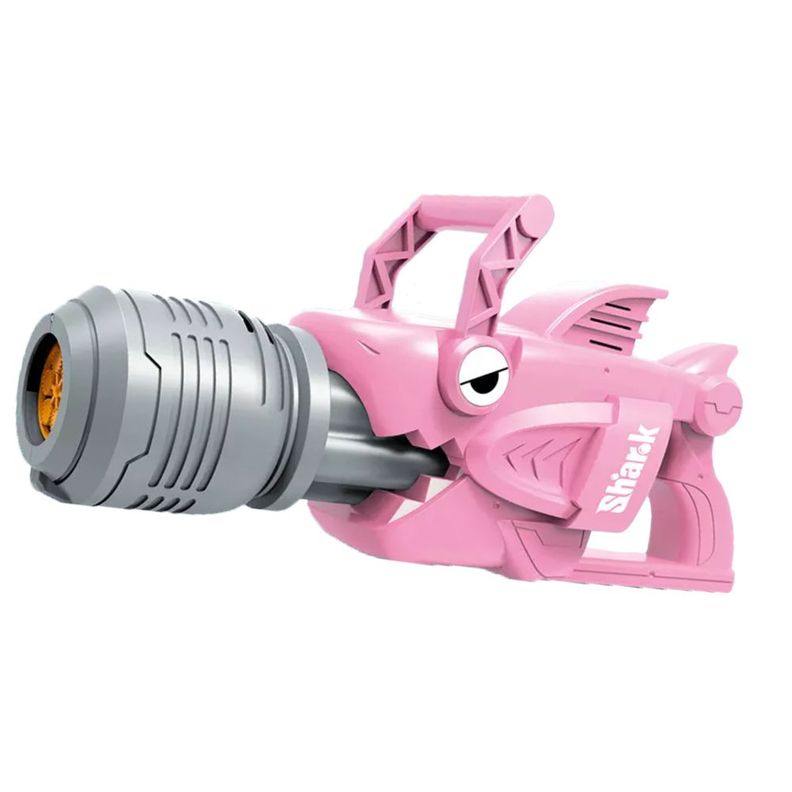 Pistola Lanza Burbujas Tiburon Luces y Sonidos Rosa Spacezat-0