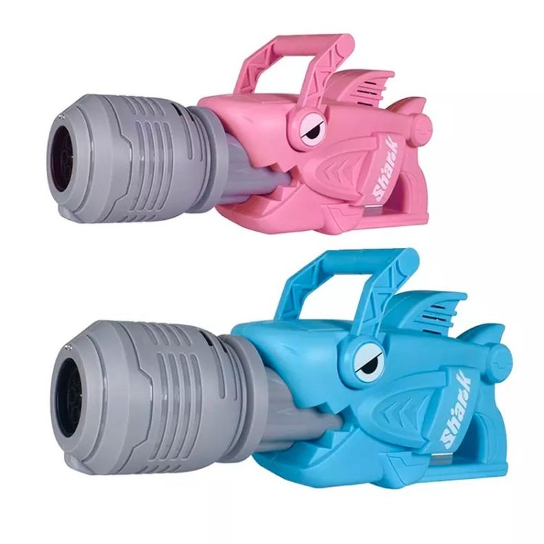 Pistola Lanza Burbujas Tiburon Luces y Sonidos Rosa Spacezat-3