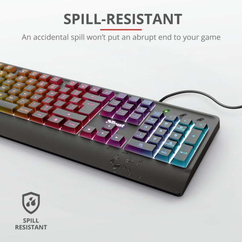 Teclado Trust Gaming Led Retroiluminado Ziva Es-6