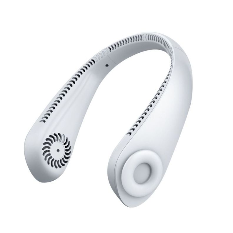 Ventilador Portatil de Cuello Recargable USB Blanco Spacezat-0
