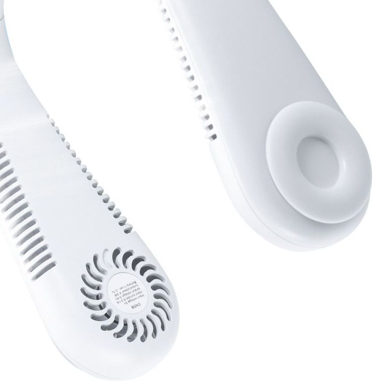Ventilador Portatil de Cuello Recargable USB Blanco Spacezat-1