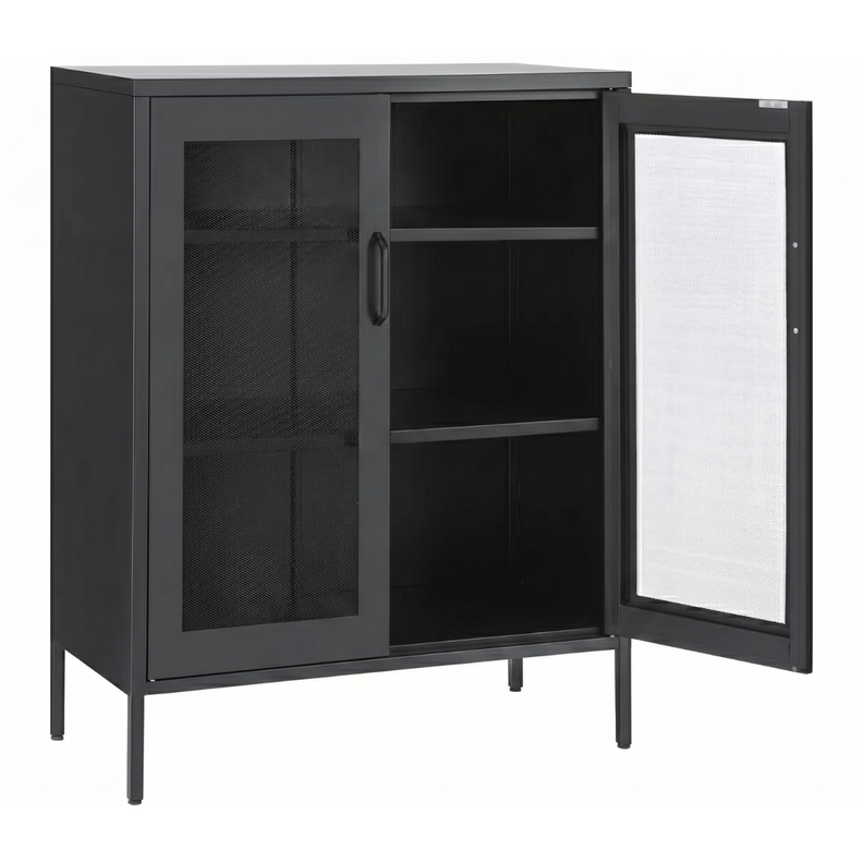 Buffet Aparador Negro Metalico Visrup Negro [ 1 ]