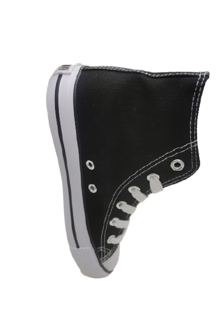 Zapatillas Lona Con Caña Azul-1