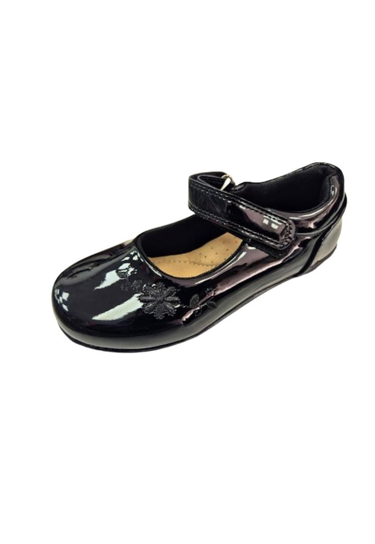 Zapato Charol Cueca Niña Negro -0