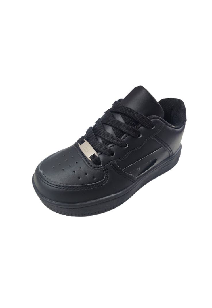 Zapatilla Negro Escolar Cordones-0