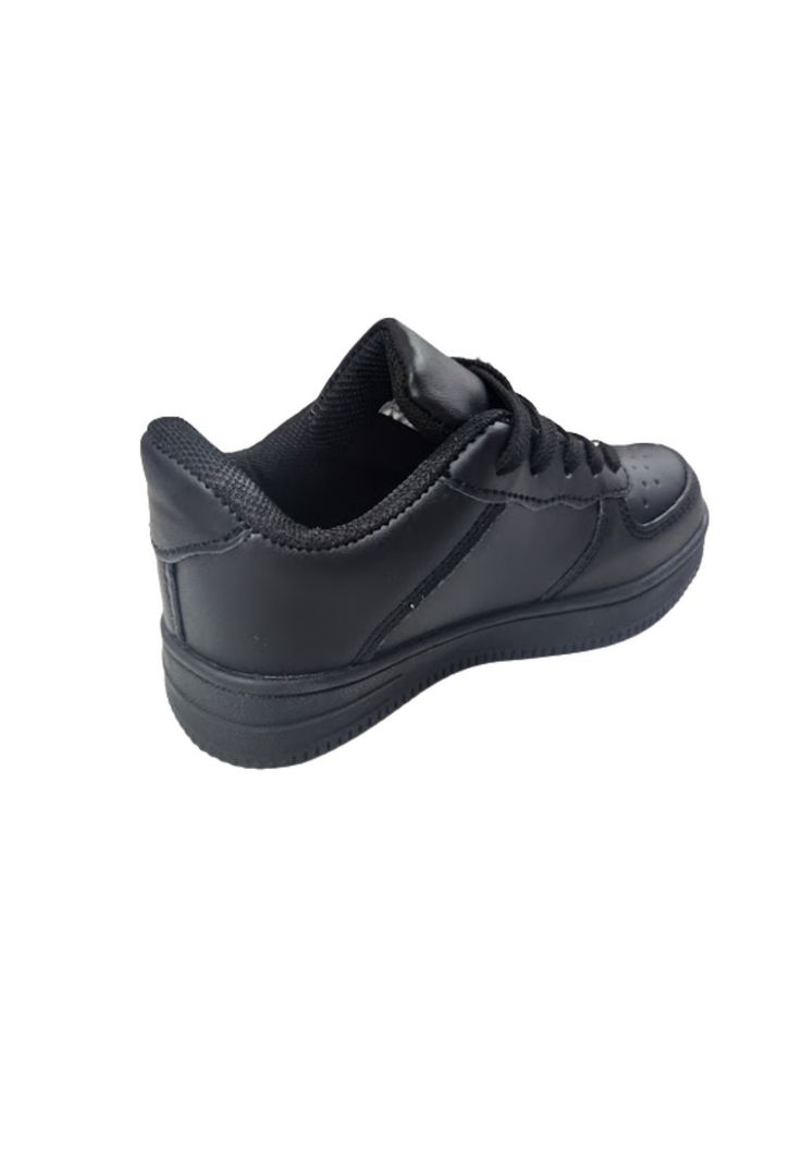 Zapatilla Negro Escolar Cordones-1