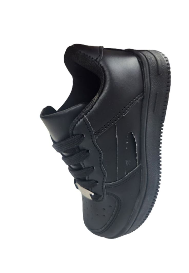 Zapatilla Negro Escolar Cordones-2